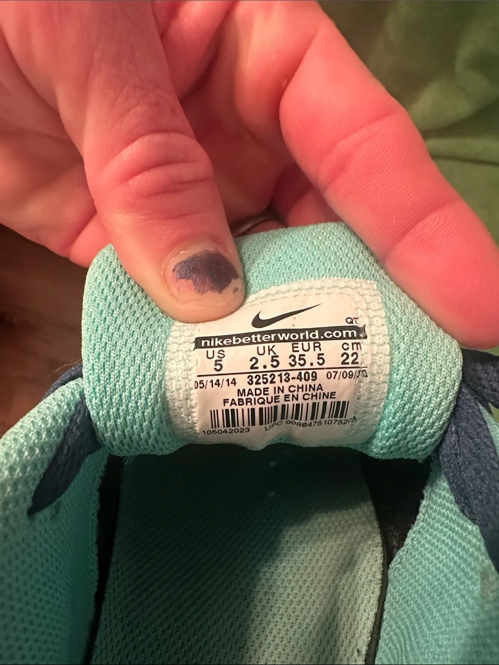 Nike Kids Air Max Navy Teal Coral Active Sneakers